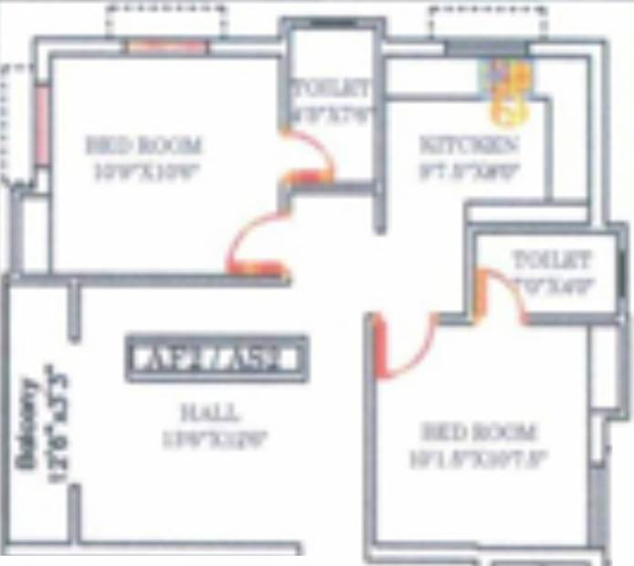 Guru Lakshmi Saraswathi And Parvathi (2BHK+2T (950 sq ft) 950 sq ft)