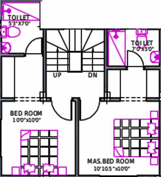 Priams Srisailam (2BHK+3T (1,095 sq ft) 1095 sq ft)