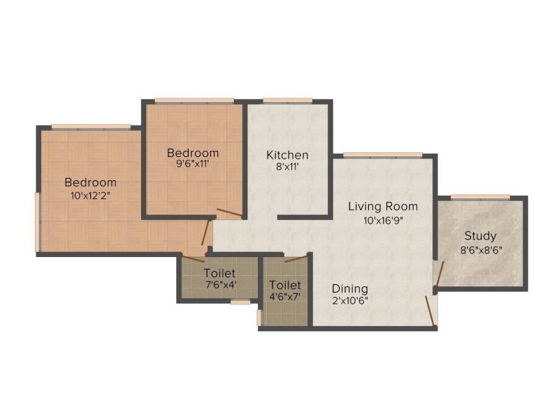Amar Sahajeevan (2BHK+2T (700 sq ft) 700 sq ft)