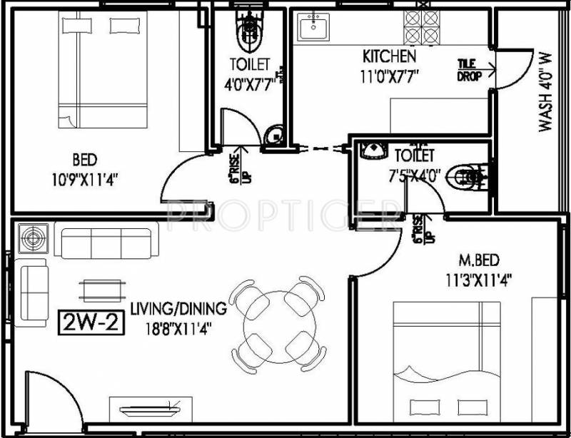 Empire Meadows (2BHK+2T (900 sq ft) 900 sq ft)