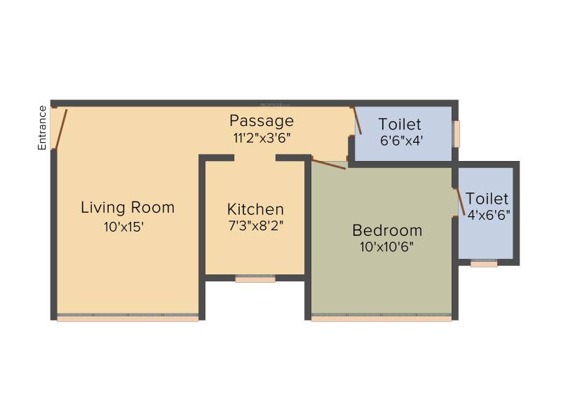 Manthan Acropolis (1BHK+2T (680 sq ft) 680 sq ft)
