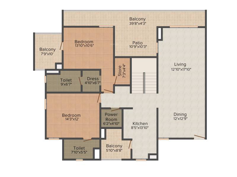 Vatika Jaipur 21 (4BHK+5T (3,650 sq ft) + Study Room 3650 sq ft)