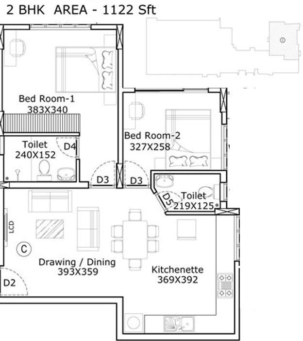 Asset Bellevue (2BHK+2T (1,122 sq ft) 1122 sq ft) Asset Bellevue (2BHK+2T (1,122 sq ft) 1122 sq ft)