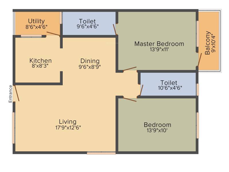 Padmalaya Residency II (2BHK+2T (1,130 sq ft) 1130 sq ft)