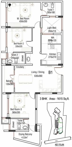 Asset Canvas (3BHK+3T (1,615 sq ft) 1615 sq ft)