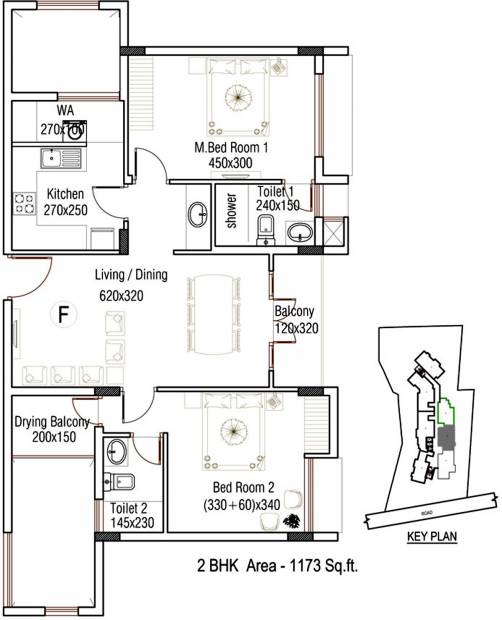 Asset Canvas (2BHK+2T (1,173 sq ft) 1173 sq ft)
