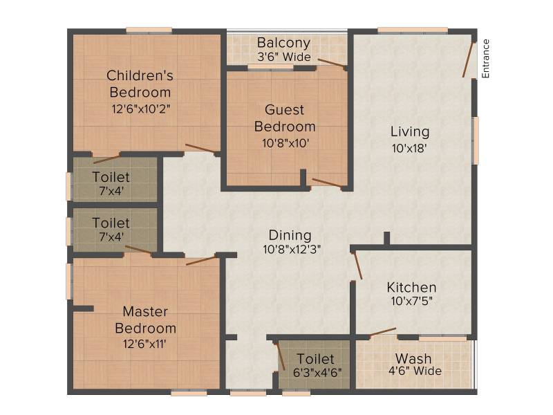 Axon Platina A And B (3BHK+3T (1,472 sq ft) 1472 sq ft)