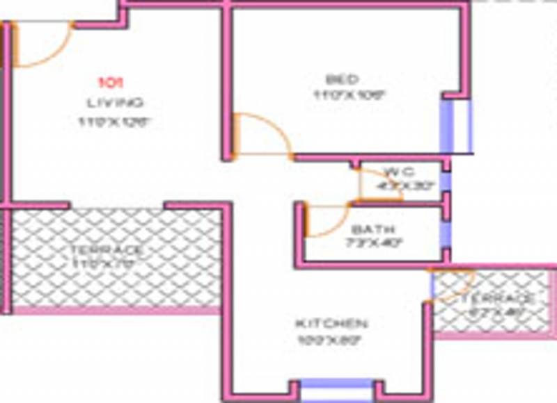 KNK Developers Akshara (1BHK+1T (665 sq ft) 665 sq ft)