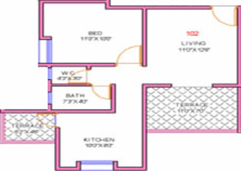 KNK Developers Akshara (1BHK+1T (640 sq ft) 640 sq ft)