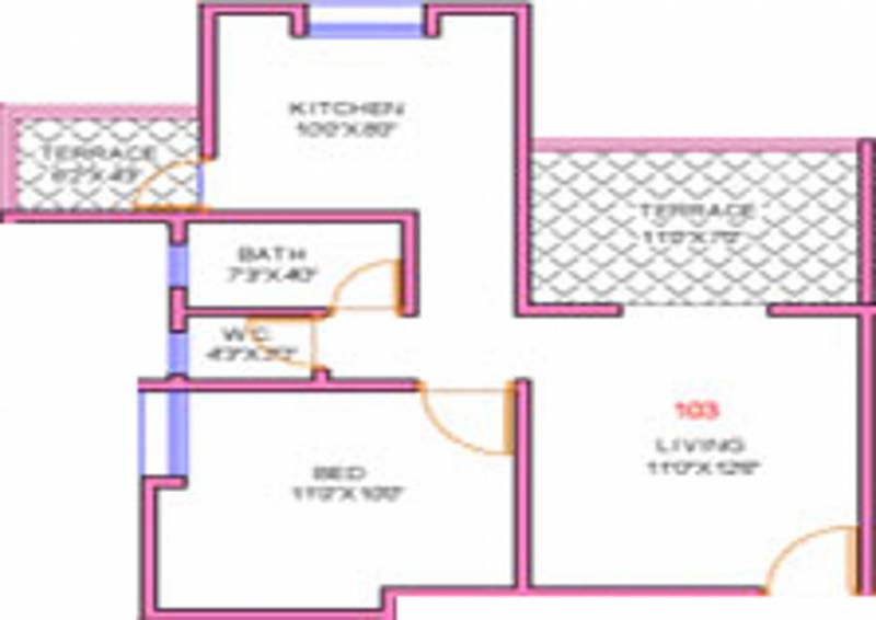 KNK Developers Akshara (1BHK+1T (650 sq ft) 650 sq ft)