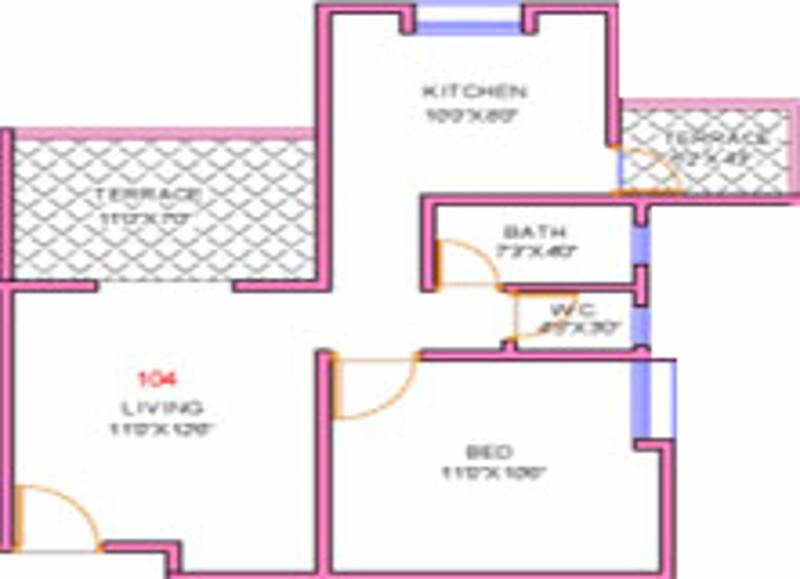 KNK Developers Akshara (1BHK+1T (670 sq ft) 670 sq ft)
