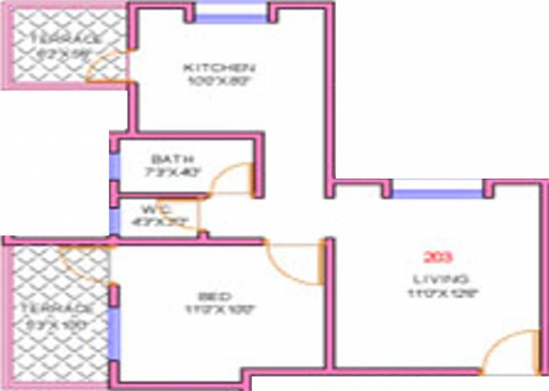 KNK Developers Akshara (1BHK+1T (635 sq ft) 635 sq ft)