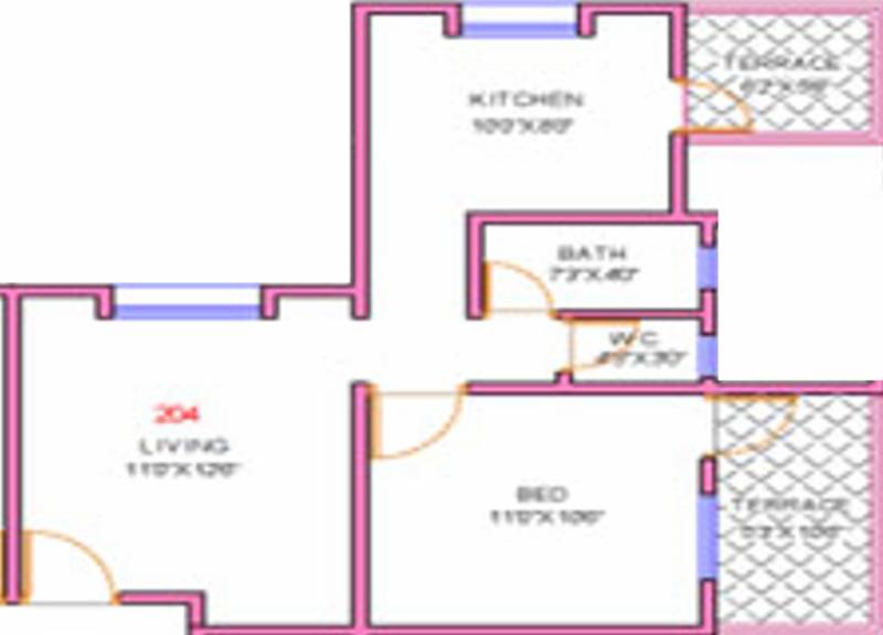 KNK Developers Akshara (1BHK+1T (660 sq ft) 660 sq ft)