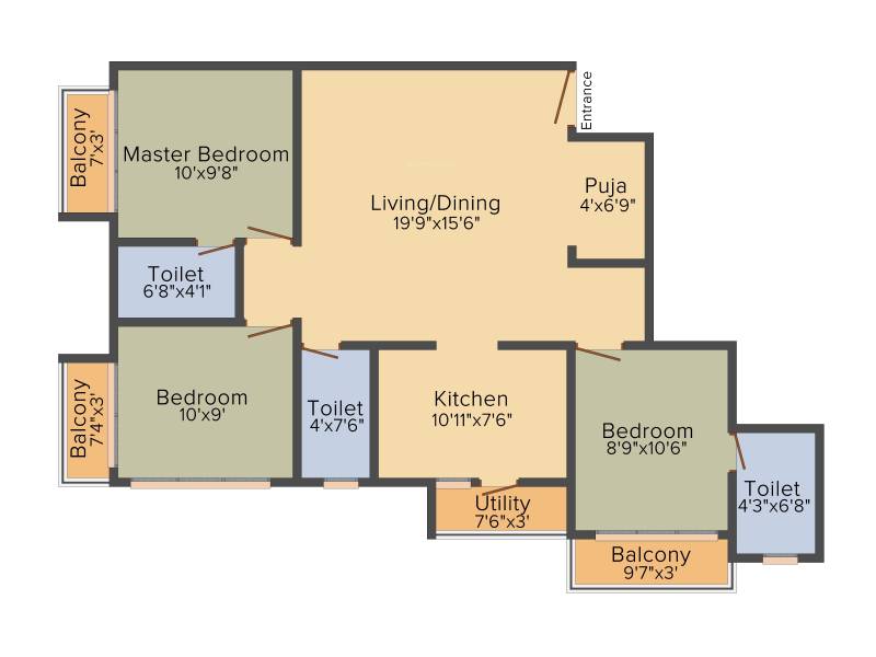Govianu Crescent (3BHK+3T (1,460 sq ft) 1460 sq ft)