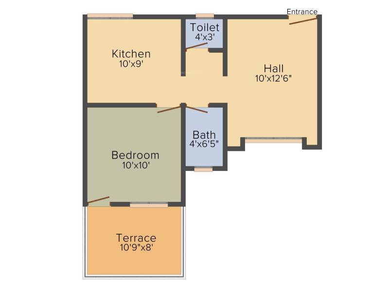 Sahil Developers Anand 1BHK+1T (601 sq ft)