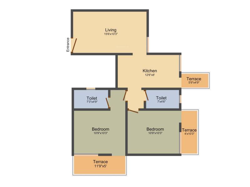 Shankeshwar Palace (2BHK+2T (992 sq ft) 992 sq ft)