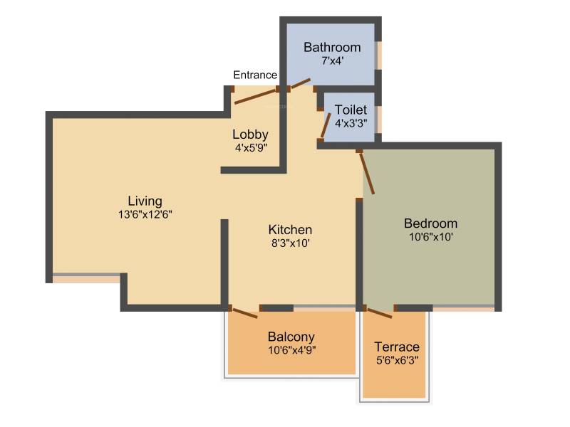 Shankeshwar Palace (1BHK+1T (684 sq ft) 684 sq ft)