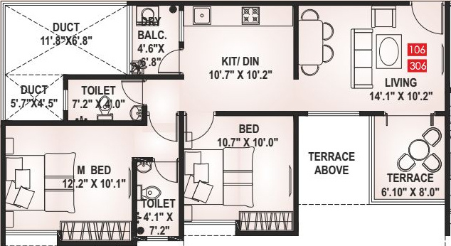 Maple Aapla Ghar Kirkatwadi (2BHK+2T (874 sq ft) 874 sq ft)