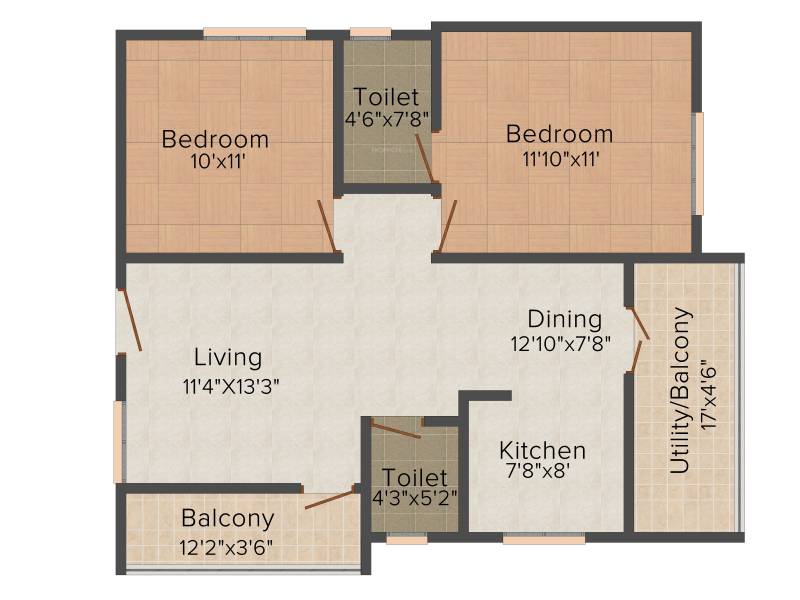 Kumari Sri Nilayam (2BHK+2T (1,120 sq ft) 1120 sq ft)