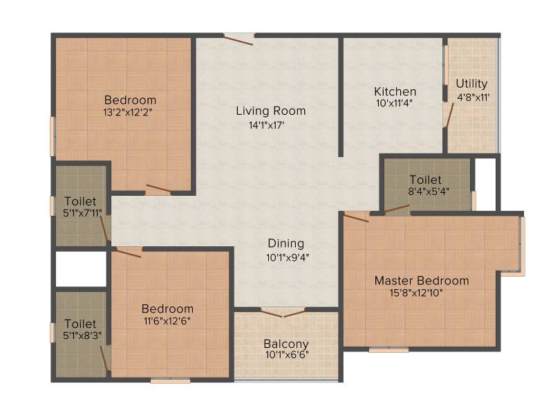 Mahindra Ashvita (3BHK+3T (1,783 sq ft) 1783 sq ft)