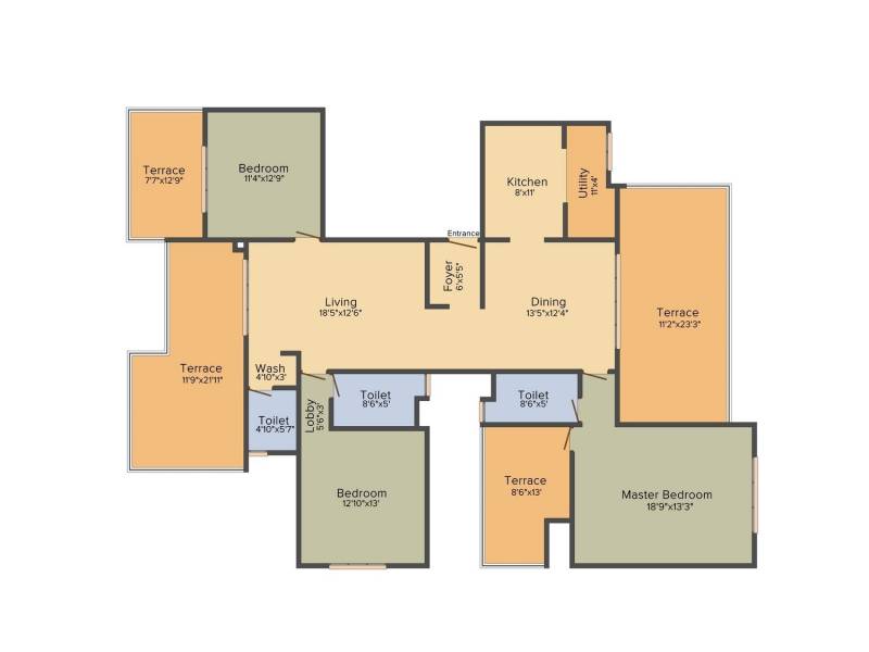 Mahaveer Celesse (3BHK+3T (1,599 sq ft) 1599 sq ft)