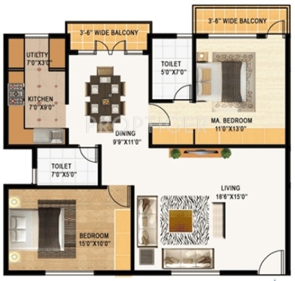 TG Aabhushan (2BHK+2T (1,302 sq ft) 1302 sq ft)