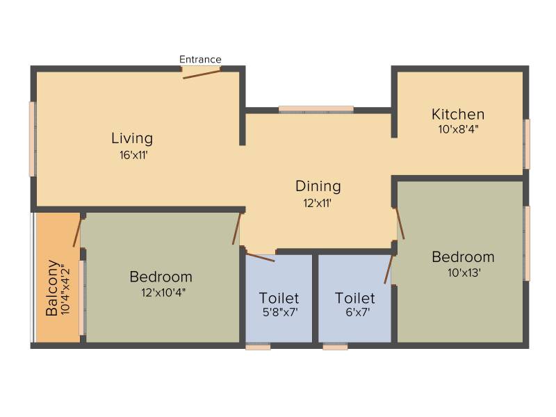Viveks Sanskaar (2BHK+2T (1,065 sq ft) 1065 sq ft)