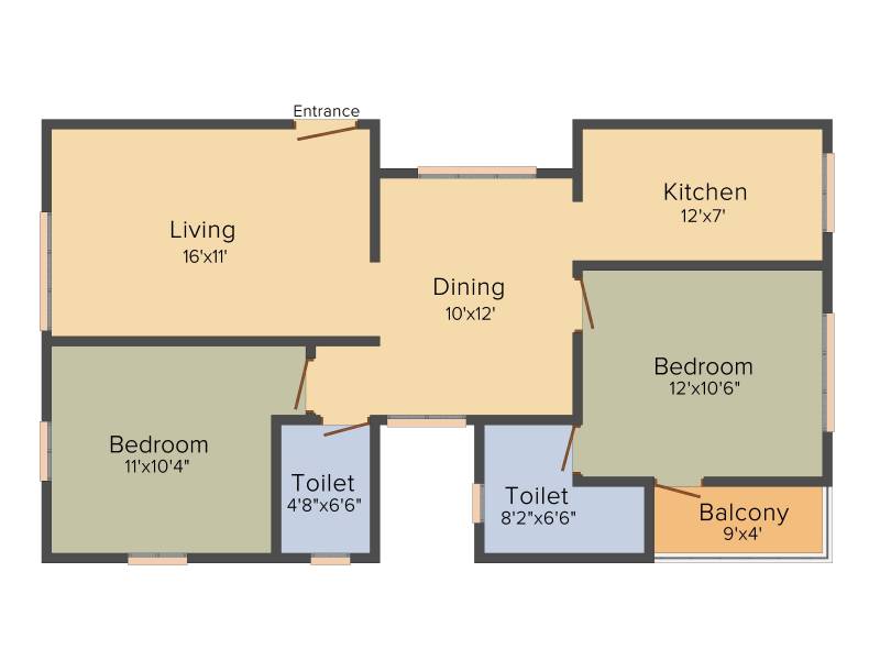 Viveks Sanskaar (2BHK+2T (1,040 sq ft) 1040 sq ft)