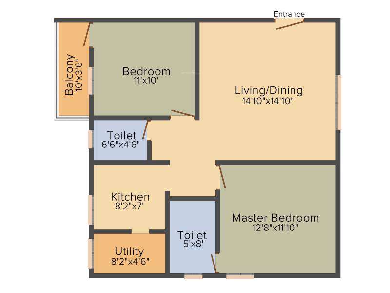 Pearlite Lakeside (2BHK+2T (1,007 sq ft) 1007 sq ft)