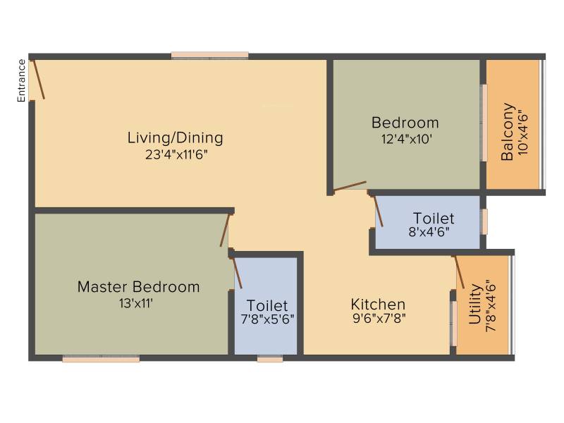 Keystone Sai Prithvi Elite (2BHK+2T (1,175 sq ft) 1175 sq ft)