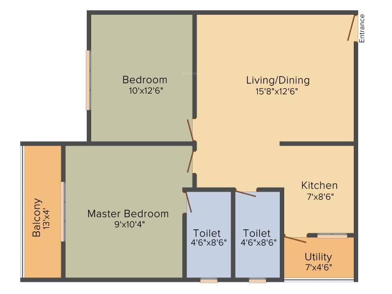 Keystone Sai Prithvi Elite (2BHK+2T (1,040 sq ft) 1040 sq ft)