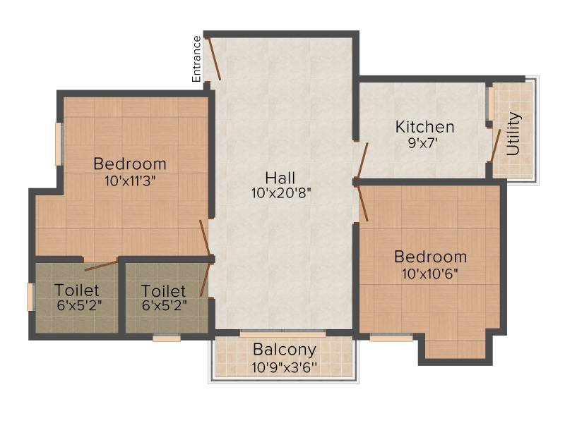 Ayya Narain (2BHK+2T (945 sq ft) 945 sq ft)