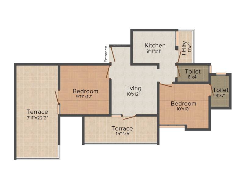Rajesh East Enigma (2BHK+2T (1,000 sq ft) 1000 sq ft)