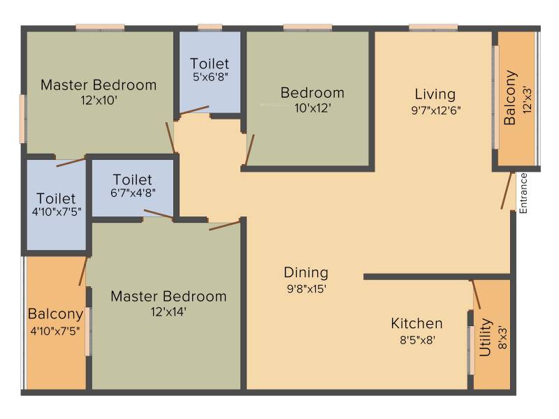 Reddy Jayani (3BHK+3T (1,392 sq ft) 1392 sq ft)