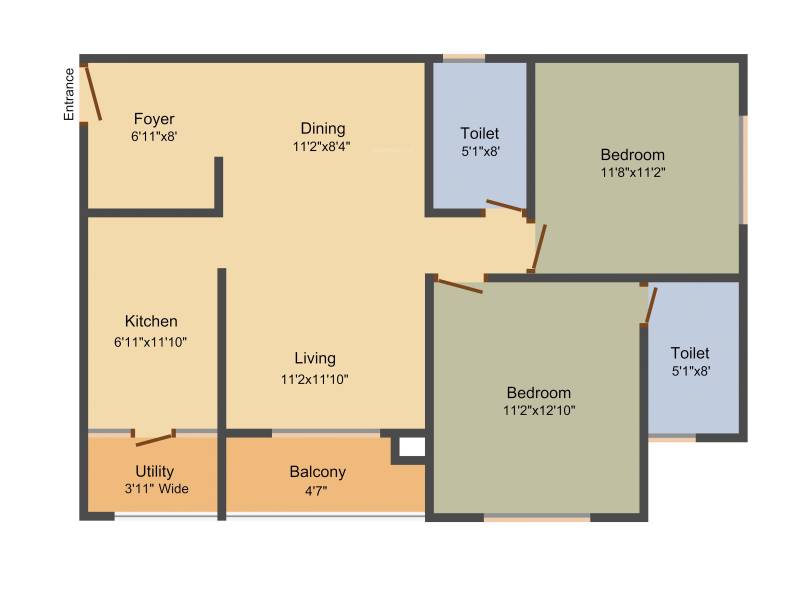 SKAV Ohana (2BHK+2T (1,280 sq ft) 1280 sq ft)