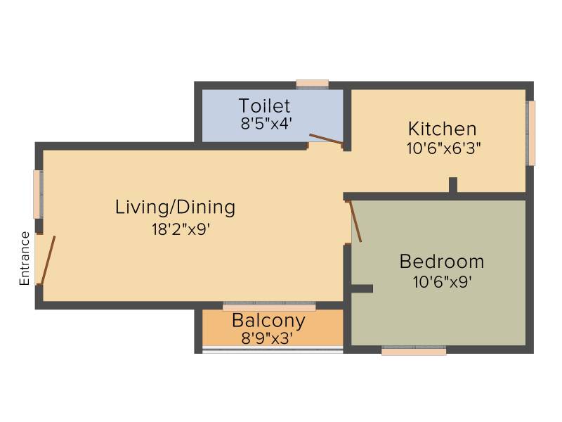 Bhaveshwar Fantasy (1BHK+1T (576 sq ft) 576 sq ft)