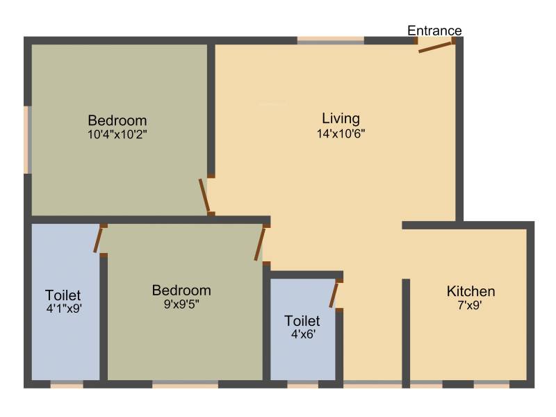 S B Promoters SS Apoorva (2BHK+2T (799 sq ft) 799 sq ft)