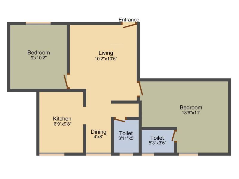 S B Promoters SS Apoorva (2BHK+2T (767 sq ft) 767 sq ft)