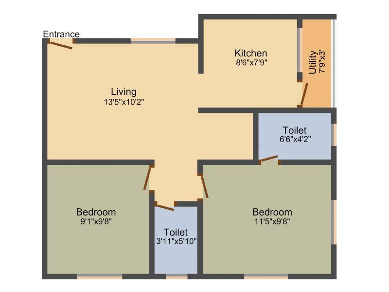 S B Promoters SS Apoorva (2BHK+2T (751 sq ft) 751 sq ft)