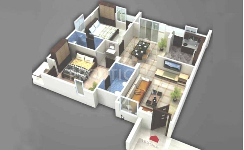 Shore Icon (2BHK+2T (1,280 sq ft) 1280 sq ft)