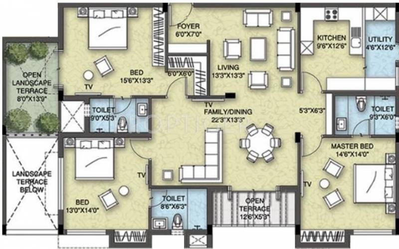 Styleone The Grand (3BHK+3T (2,299 sq ft) 2299 sq ft)