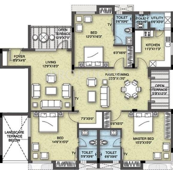 Styleone The Grand (3BHK+4T (2,772 sq ft) 2772 sq ft)