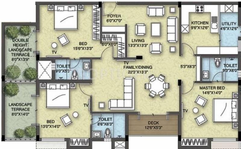 Styleone The Grand (3BHK+3T (2,847 sq ft) 2847 sq ft)