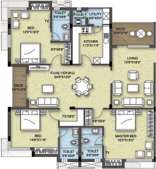 Styleone The Grand (3BHK+4T (2,917 sq ft) 2917 sq ft)