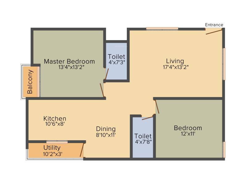 Siddhi SS Homes (2BHK+2T (1,179 sq ft) 1179 sq ft)