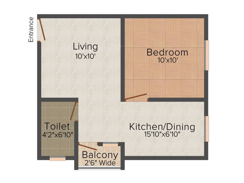 Prabhavathi Radiance (1BHK+1T (535 sq ft) 535 sq ft)