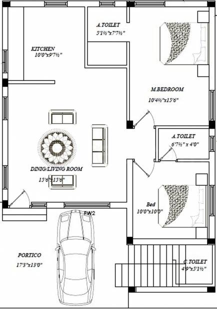PMB Adithyaa Enclave (2BHK+2T (1,120 sq ft) 1120 sq ft)