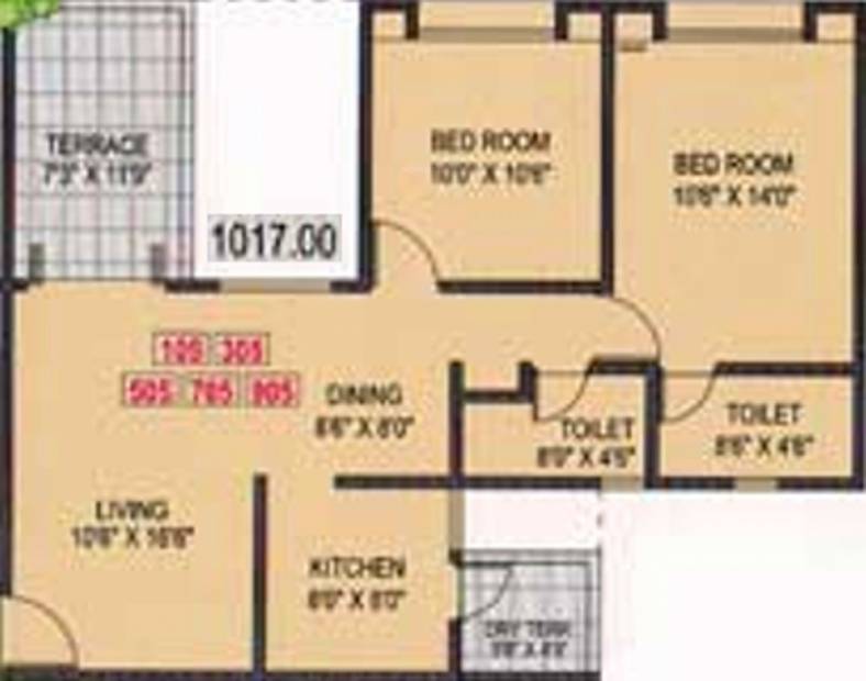 Sankla Buildcoon Satyam Shivam Sundaram (2BHK+2T (1,017 sq ft) 1017 sq ft)