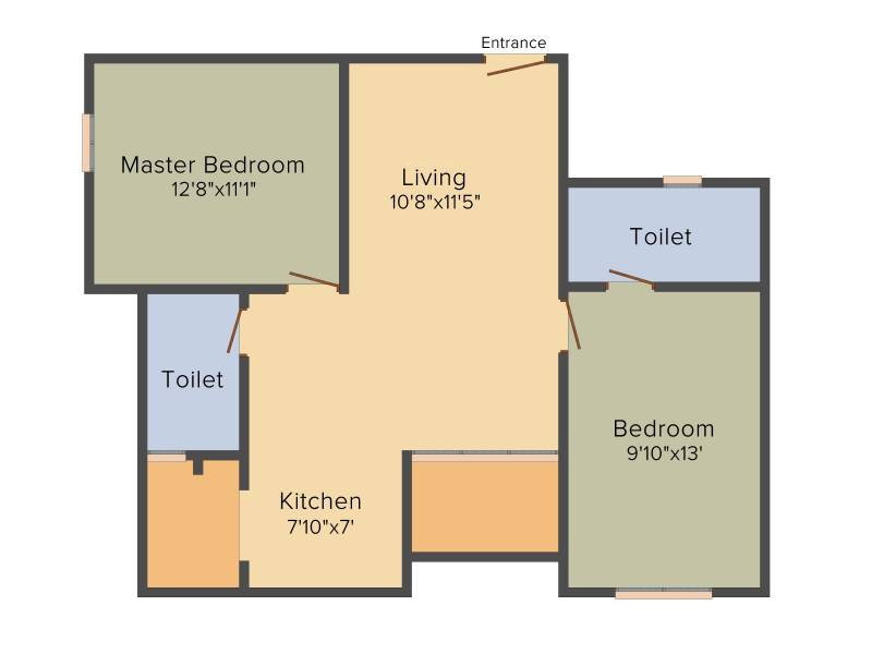 CMRS Lotus (2BHK+2T (1,041 sq ft) 1041 sq ft)