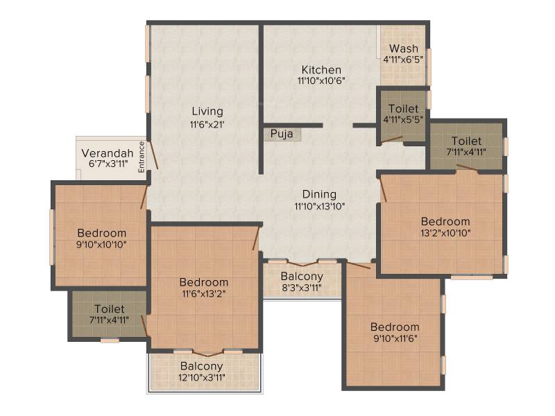 Navin Springfield (4BHK+3T (1,717 sq ft) 1717 sq ft)